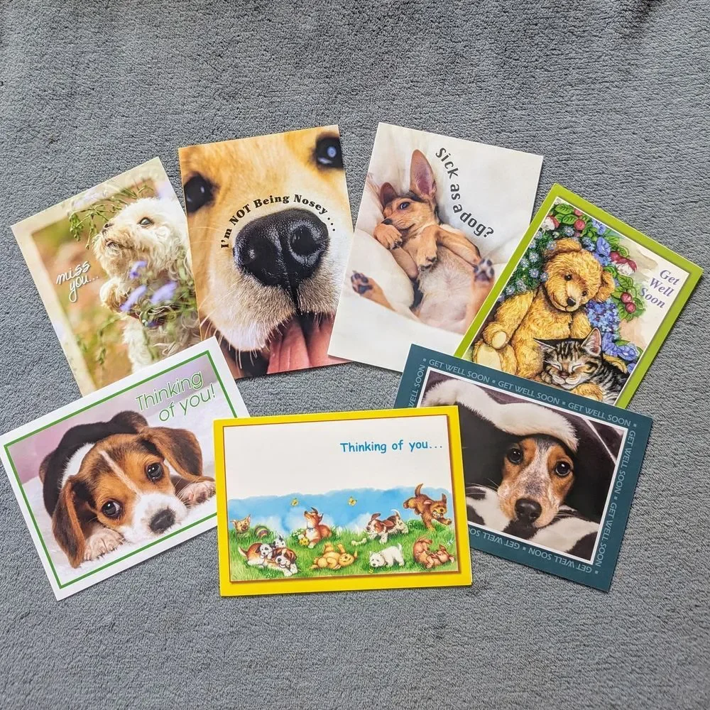 Box of 18 Assorted Animal Themed Greeting Cards & Envelopes